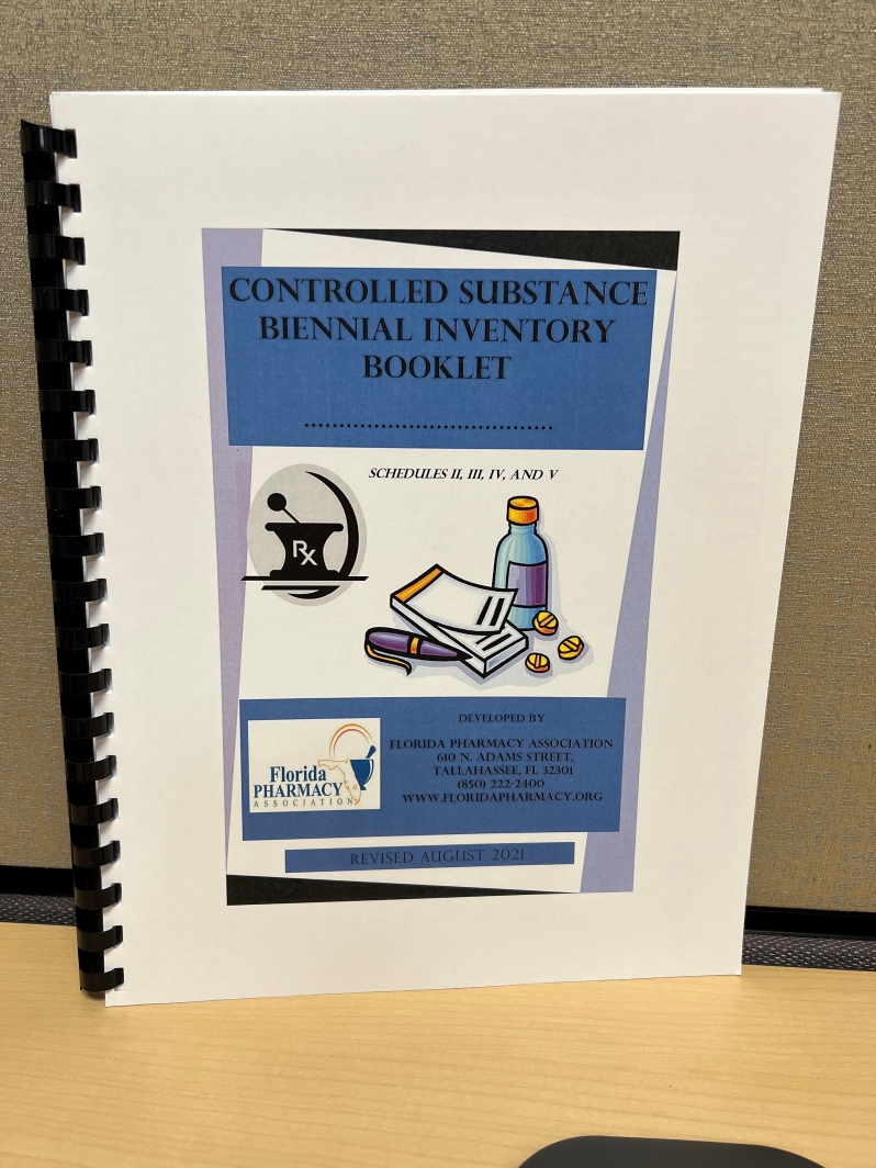 Controlled Substance Inventory Book